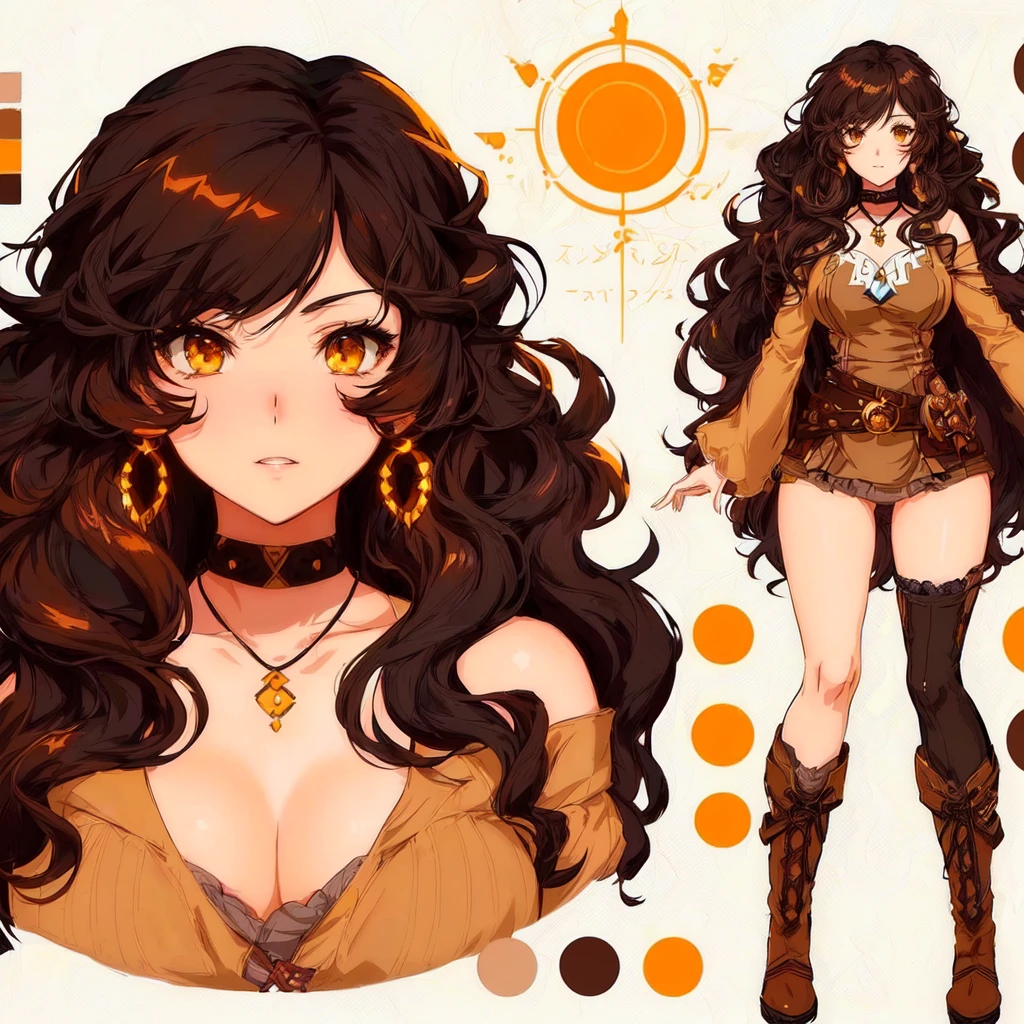 anime girl with long hair and brown outfit with brown boots, adoptable character, detailed anime character art, adoptable full body, boho chic | | very anime!!!, anime design of character, pretty anime design of character, cute art style, anime character art, anime style character, [ design of character ], fullbody commission for, design of character art, full body design of character