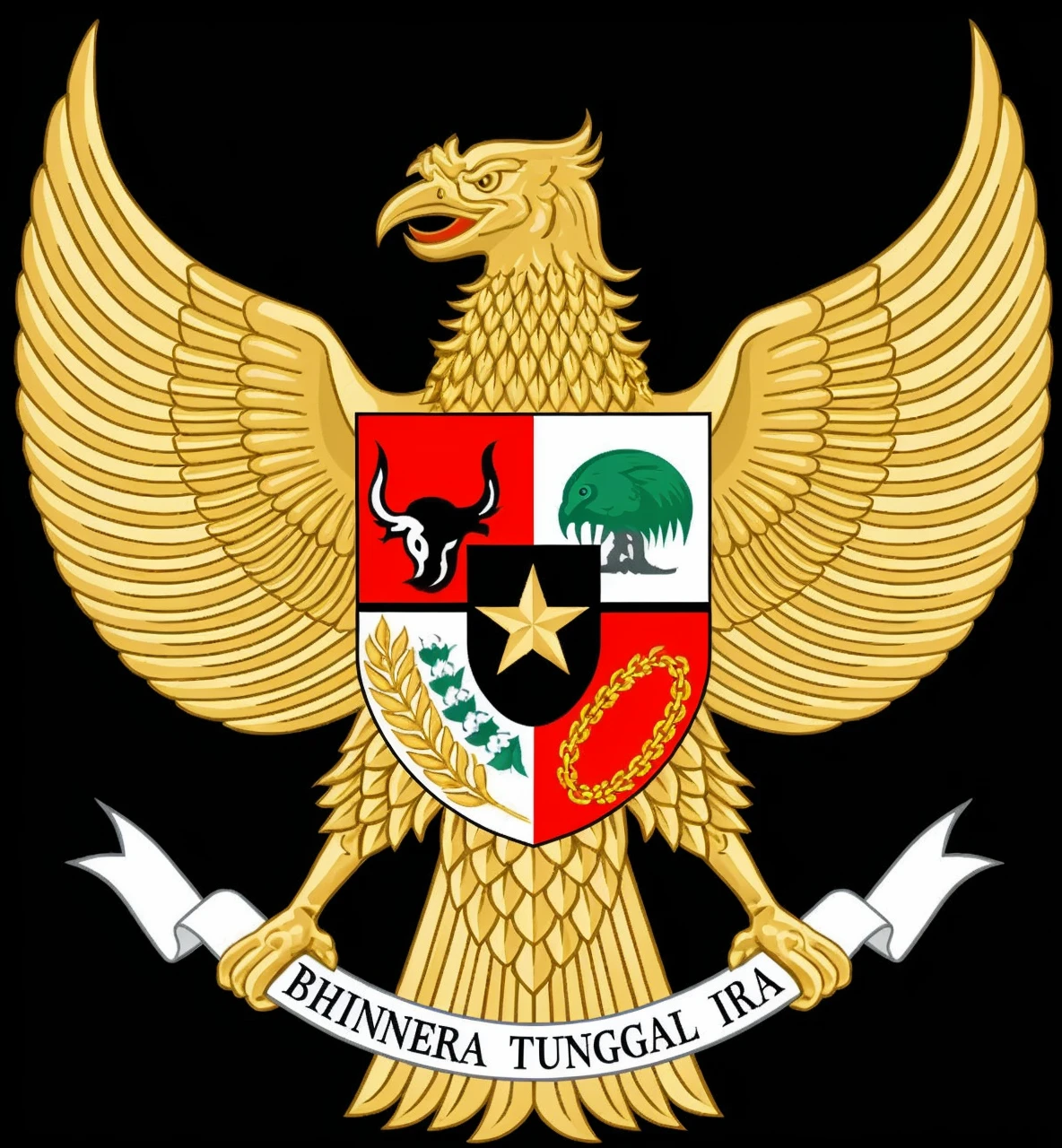 Create a striking and memorable logo featuring the Garuda, symbolizing strength, power, and protection.The central focus should be the Garuda, depicted with its majestic wings spread wide, strong beak, and fierce expression.Opt for a blend of traditional and modern design elements. The Garuda should look both timeless and contemporary.Use a palette that conveys power and regality. Suggested colors include gold, deep reds, and dark blues.Incorporate intricate details such as feathers and talons to emphasize the mythical and majestic nature of the Garuda.The logo should be clear and impactful at various sizes, from small icons to large banners.It should work well in both color and monochrome versions.Ensure the design is respectful and accurately represents the cultural significance of the Garuda. Add words and number: "J04RN"