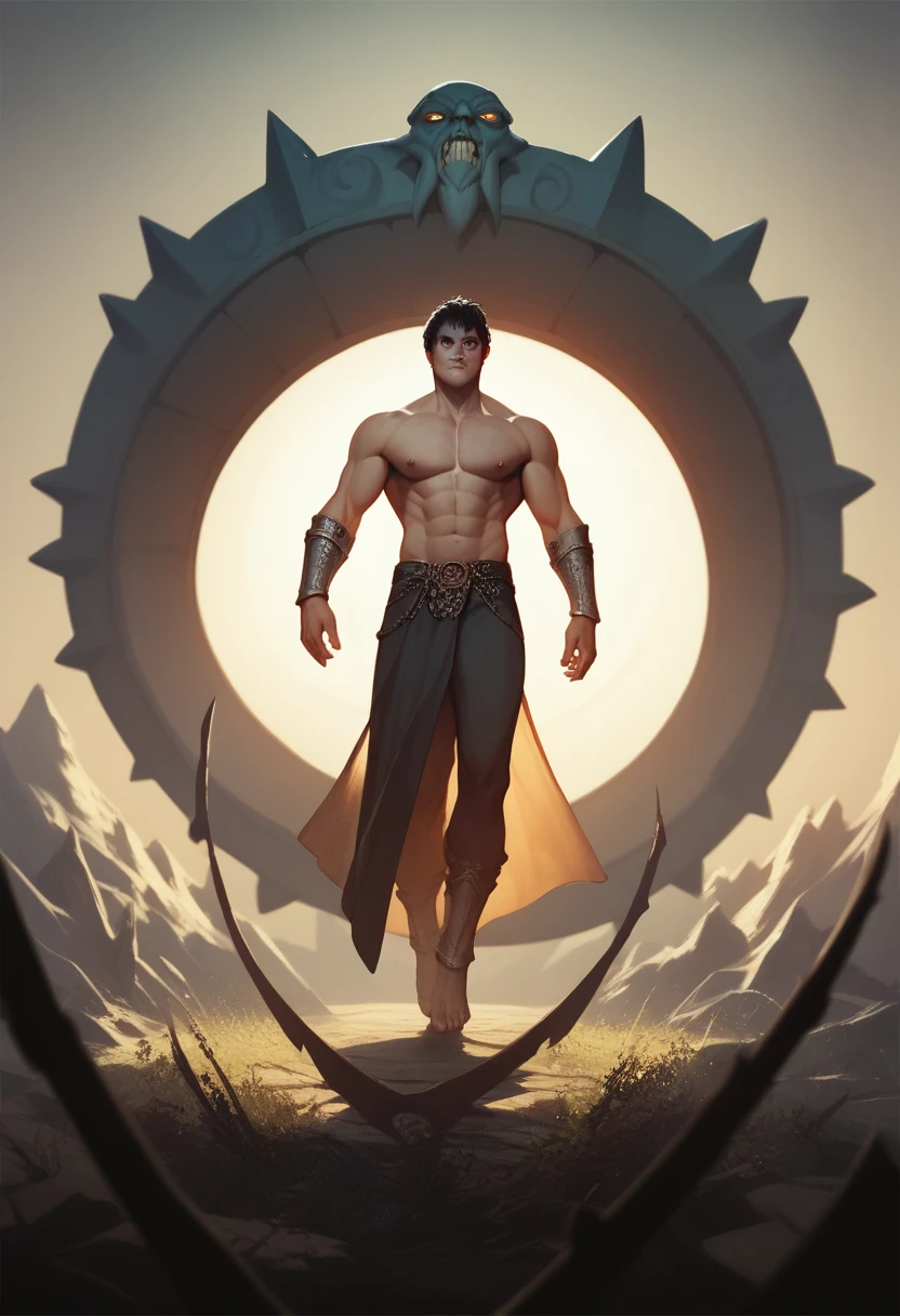 A huge board game based on the Cthulhu Mythos, rulebook, dynamic lighting, deep shadow, cinematic angle,