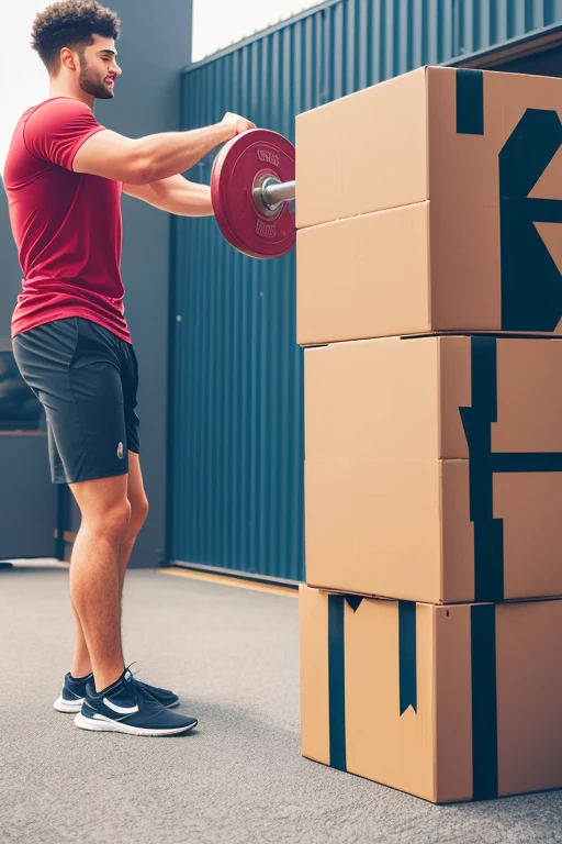 person lifting a heavy box 