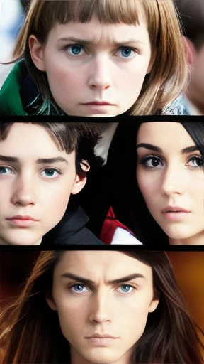 group of  English  people, focus on faces.