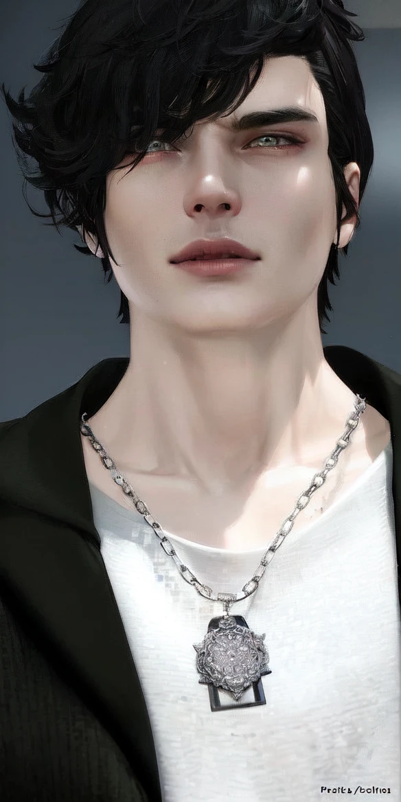 with a white cap and a black t-shirt, 18 year old man, smooth face without imperfections, neck tattooed with mandala, tattoo mandala, gold earring, gold chain, half pink mouth, half open eyes, hyperrealism, detailed realistic face, ultra realistic face, uhd, (street aesthetic photography), moody, cinematic, (depth of field), (film grain), (low saturation), --seed, Detailed portrait, 8K, sharp focus, volumetric lighting, cinematic lighting, studio quality, perfect nose, (masterpiece, best quality: 1.2), male focus, 1boy, serious, shut up, looking at the audience --v 6