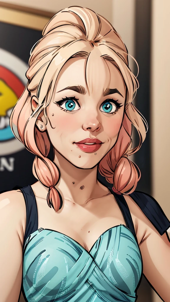 Compensation! Here is the revised and cleaner text:

--- Character: Charming Penelope Description: Cartoon image of a woman. cartoon style illustration, with highly detailed character design. detailed digital art, showing courage and high quality portrait. 

characteristics:
- Portrait character design - Beautiful digital illustration - Comic art - Young girl with braided hair - Beautiful lined eyes - Medium-large bust and wonderful sexy clothes - Expression of sexual desire from waist to head ---