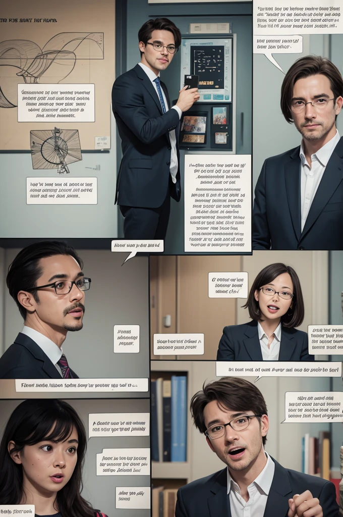 Comics about physics with speeches
