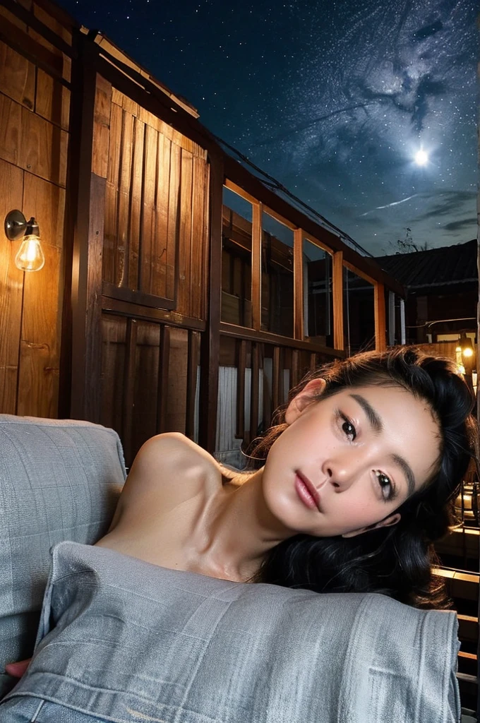 A secret rendezvous of two in a rooftop Attic, under the moonlight, 1 man,1Female,ใบหน้าที่very detailed, (realistically),(perfect),(Portrait,romantic,night scene,Attic,moonlit night,Serene atmosphere,soft light)(best quality,very detailed,realistic),((topless)),(whispered conversation,intimate gesture,((gentle touch)),(romantic encounter,Hidden love affair,Stolen Moment)(Mystical Shadows,dust in the air)(Nostalgic feelings,Antique furniture,old wooden beams)(A comfortable refuge,comfortable sofa,soft cushion)(whispers of love,man and woman,Embrace each other.,Lingering gaze,((have sex)),((topless)),Gentle breeze)(delicate color,Warm colors,soft light)(Glittering Stars,shining moonlight,night sky)