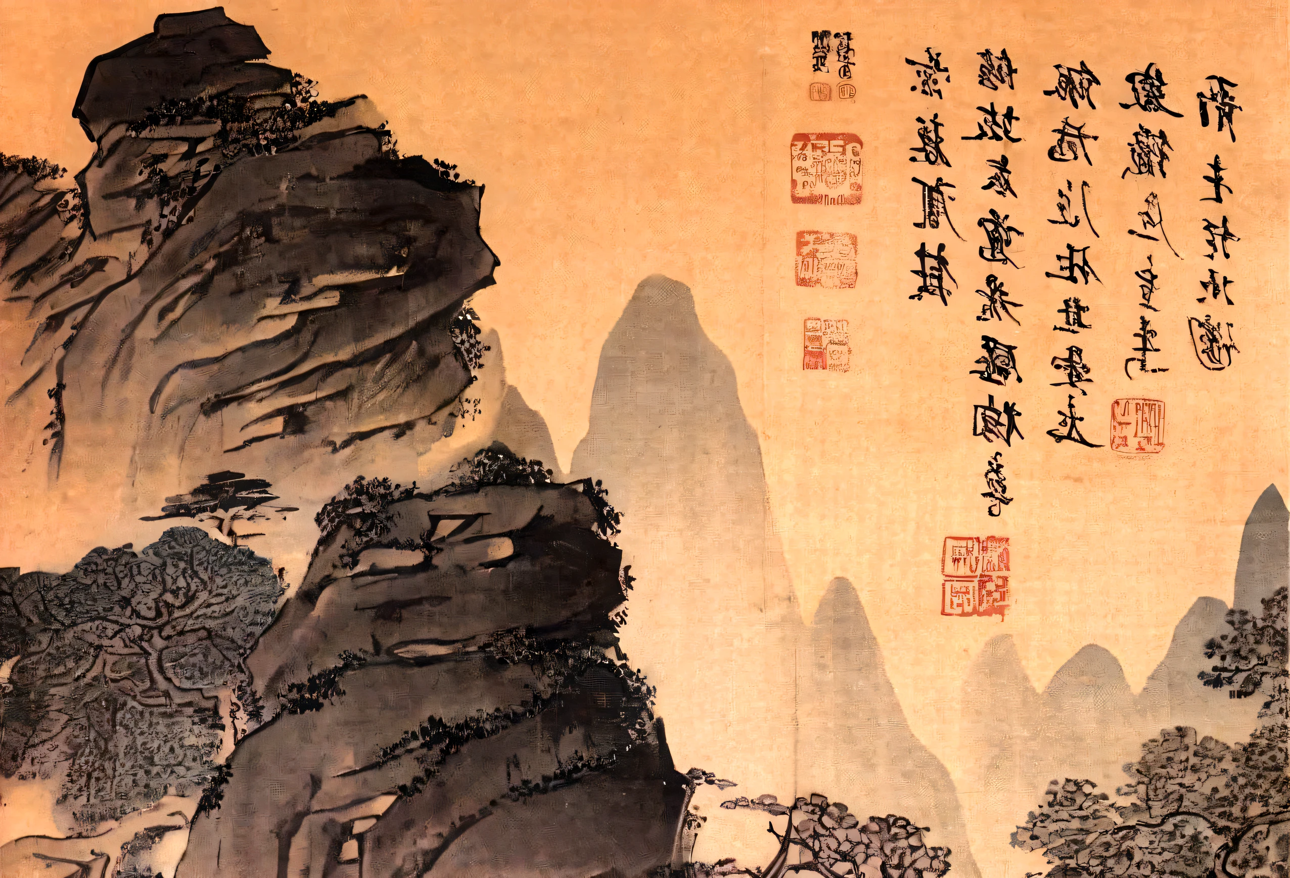 Take off into the fairy world, A chance encounter with Liu Hanshu, He saw his old self, I decided to take him on as my apprentice., Teach them how to protect themselves, But thanks to the Tibetan star charts, He established ties with the Liu family and the Yujian sect., Beginning with the death of Liu Hanshu, Chin Yu embarked on the road of confrontation with a strong enemy, Work Hard, Strengthen yourself, Follow your own path of justice, I want to protect the people I care about too., The three brothers set out, So I set off on a long journey to find a good brother., Chin Yu, Where are Xiao Hei and Hou Fei??(canyon)Climb the street(Doomsday Stream)Eyes full of anger,He clenched his fists,Quickly,Inflicting a fatal blow on the opponent,Full Body Lesbian,Full body male wizard 32K(Masterpiece Canyon Ultra HD)長く流れるようなBlack Hair,Spacious campsite,bloom, The injured lined the streets(canyon)Climb the street, Explosion site(canyon), (Linen Batik Scarf), Angry fighting stance, looking at the ground, Batik Linen Bandana, Chinese style python pattern long sleeved clothing, canyon(Abstract propylene splash:1.2), Dark clouds lightning background,Flour Flies(Realistically:1.4),Black Hair,Flour flying up,Rainbow Background, High resolution, detailed, RAW Photos, sharp, Nikon D850 film stock photo by Jefferies Lee 4 Kodak Portra 400 camera F1.6 shots, Rich colors, Ultra-realistic vivid textures, Dramatic lighting, Unreal Engine Art Station Trends, Cinestia 800,流れるようなBlack Hair,(((Jungle Canyon)))The injured lined the streets(got it)Climb the street,Movie Master Real-Time Quality