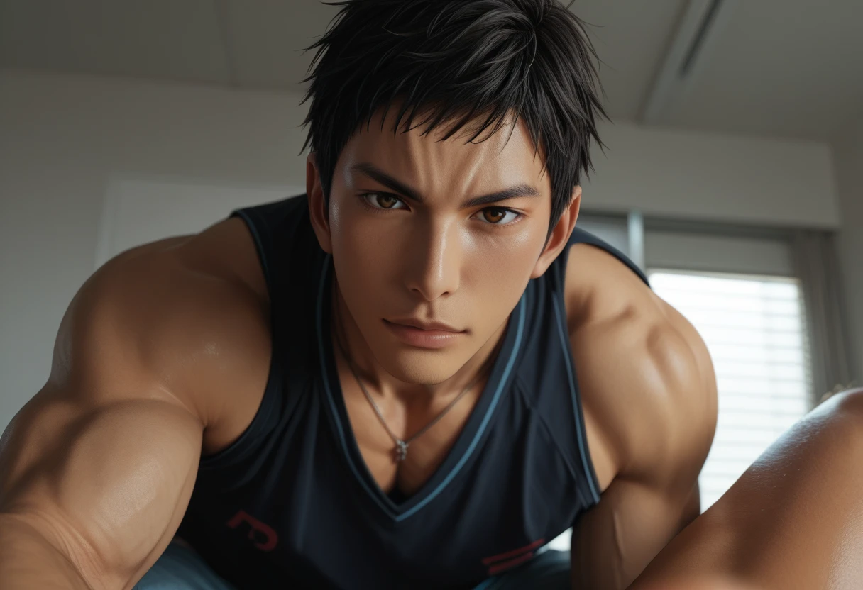 score_9, score_8_up, score_7_up, Handsome Aomine Daiki ,1boy legs ,pov