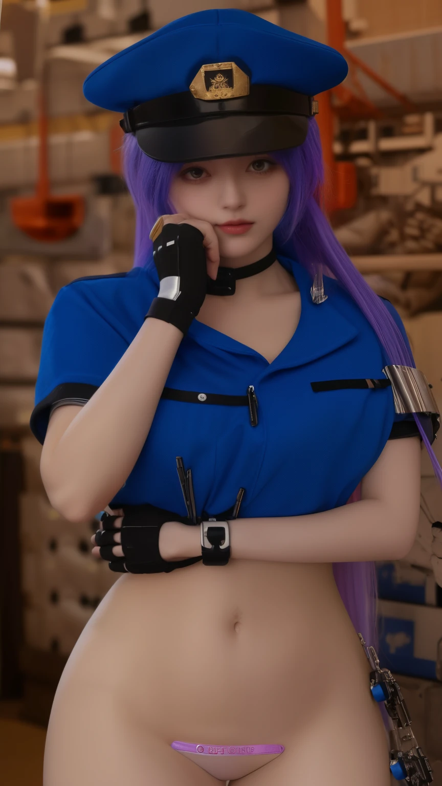 puffy woman in a blue uniform posing with a gun, mitts and jewelry. motion, twintails brancos_mitts, blue mitts, wearing techwear and armor, heavy gesture style closeup, in a dark space mercenary outfit, inspired by INO, mechanical punk clothing, glamorosa tifa lockheart, cyberpunk scenario, cyberpunk style outfit, (sfw) safe for work