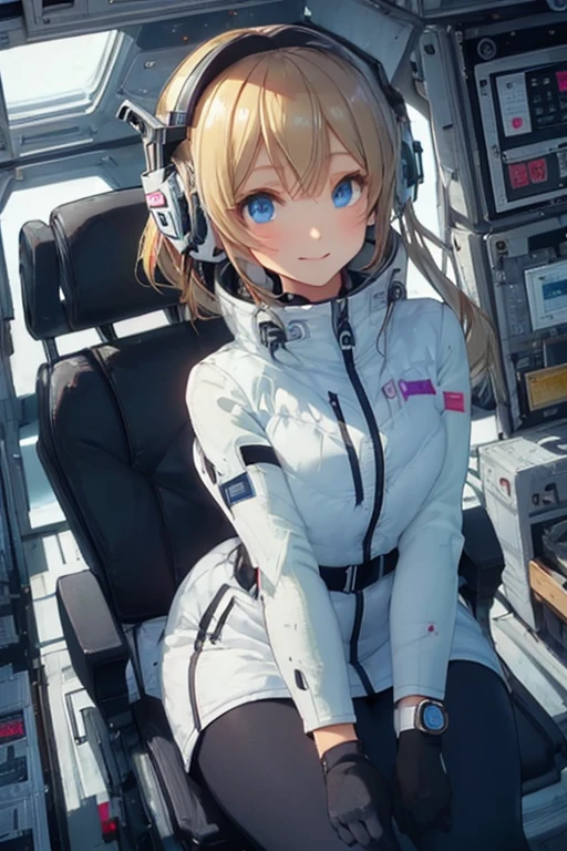 masterpiece, highest quality, high resolution, breasts, 20yo,1 girl,(solo):2,,blonde hair,(inside space station):2,flying:2,floatong:2,zero gravity,wind:1.5,anime lovelive style,

BREAK
headphone,(futurstic tight-fit bodysuit):2,(shiny silver long downvest):100,(northface silver metallic puffy downvest):2,(puffy):2,(black sleeves):5,(black tights):2,(black belt),futuristic boots and gloves,(smartwatch):100,astrovest
BREAK
1 girls, sitting in spacecraft cabin with 4-point seat belt, securely fastened, space station interior, looking out of large windows at Earth below, beautiful eyes, she have aluminum foil pouch,(aluminum foil pouch with plastic viewing window):2, contains nutritious liquid or puree together, smiling and chatting, bright and cheerful expressions, high quality cinematic lighting, detailed textures, sharp focus,blue hair,blue eyes,
