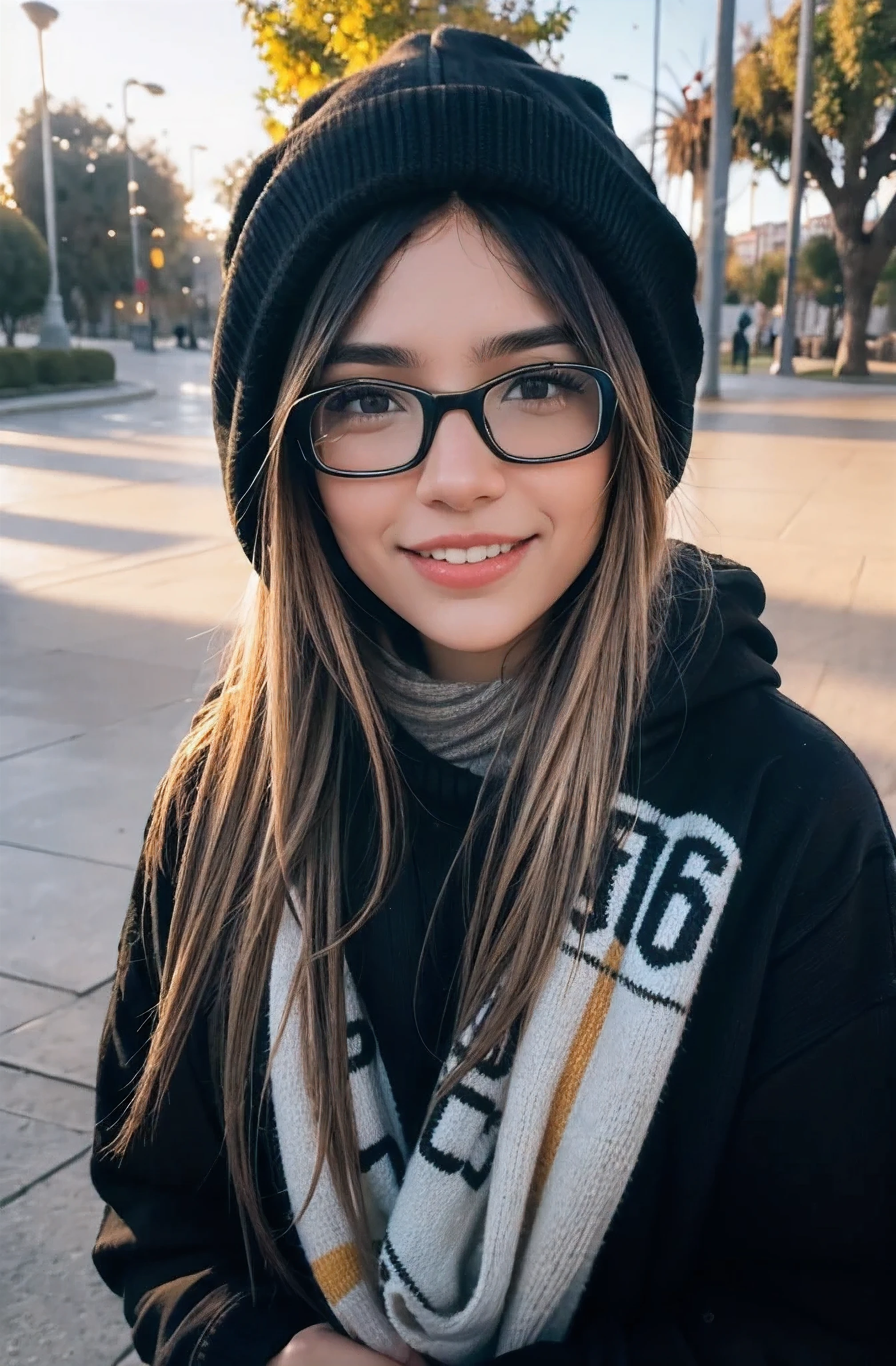 v1.0
Rivers (Best Quality,High resolution),ultra detailed,realist,portrait,warm colors,Soft lighting,happy expression,by rubio,park,giant sweater,scarf,beautiful eyes,cap,autophoto,honey poop, large black plastic frame lenses for improved vision