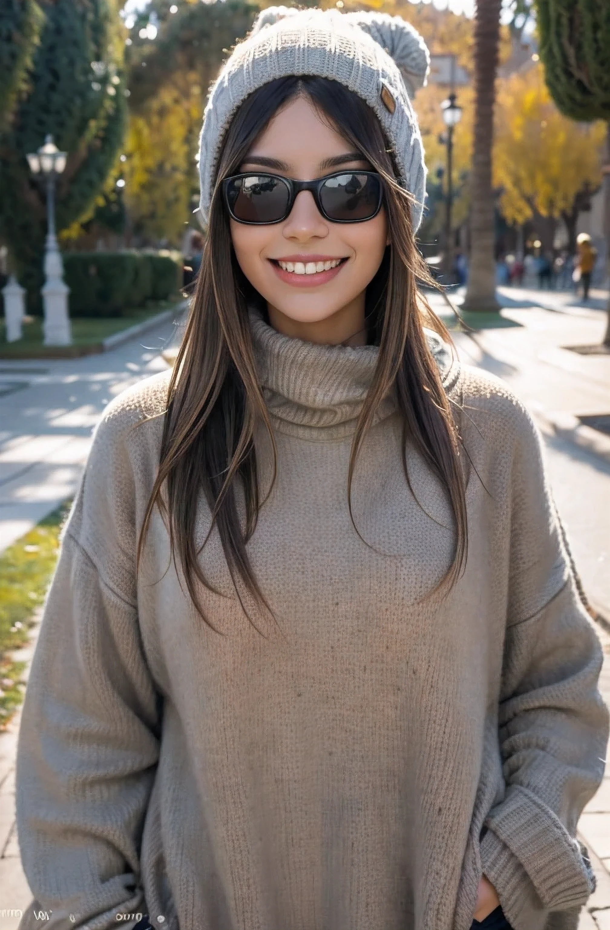 v1.0
Rivers (Best Quality,High resolution),ultra detailed,realist,portrait,warm colors,Soft lighting,happy expression,by rubio,park,giant sweater,scarf,beautiful eyes,cap,autophoto,honey poop, large black plastic frame lenses for improved vision