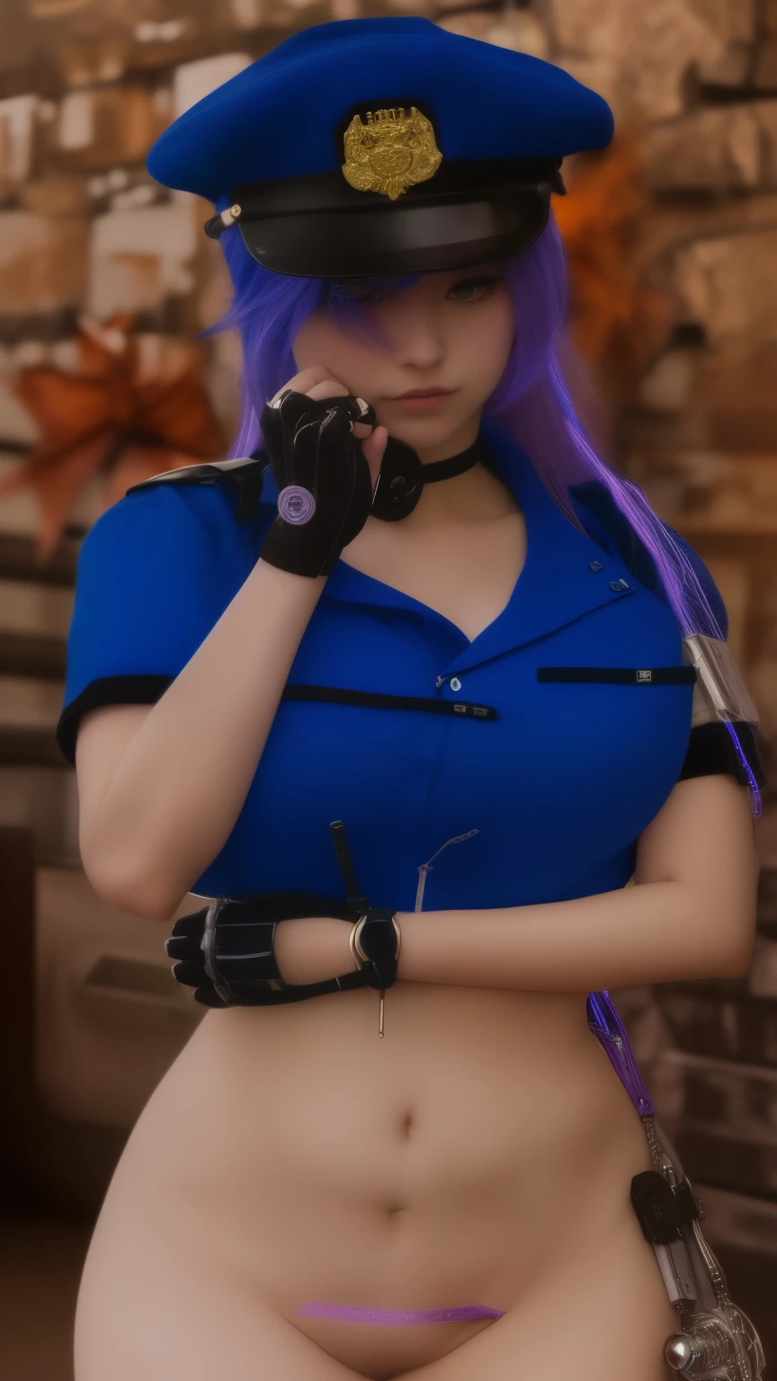 puffy woman in a blue uniform posing with a gun, mitts and jewelry. motion, twintails brancos_mitts, blue mitts, wearing techwear and armor, heavy gesture style closeup, in a dark space mercenary outfit, inspired by INO, mechanical punk clothing, glamorosa tifa lockheart, cyberpunk scenario, cyberpunk style outfit, (sfw) safe for work