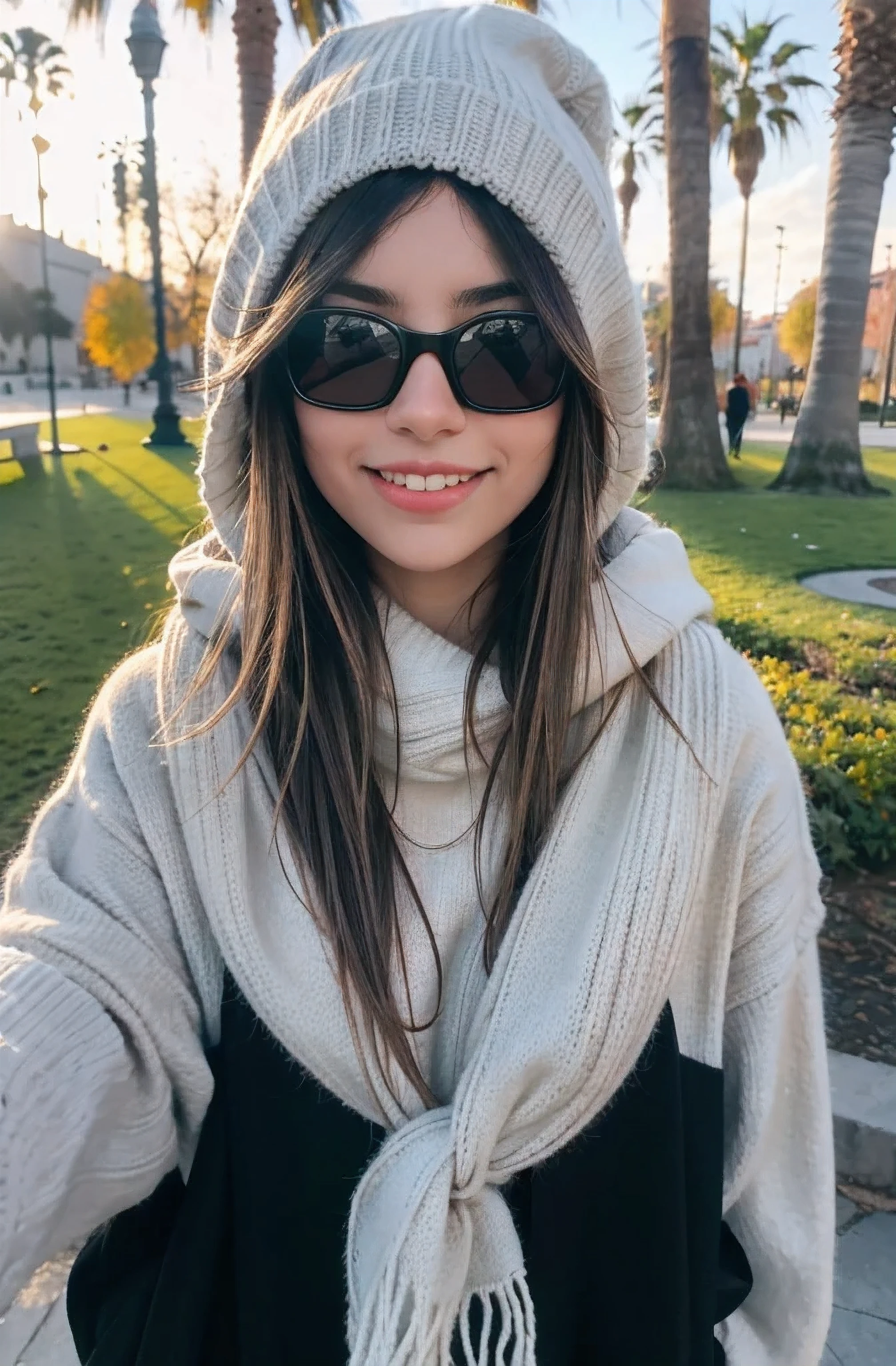 v1.0
Rivers (Best Quality,High resolution),ultra detailed,realist,portrait,warm colors,Soft lighting,happy expression,by rubio,park,giant sweater,scarf,beautiful eyes,cap,autophoto,honey poop, large black plastic frame lenses for improved vision