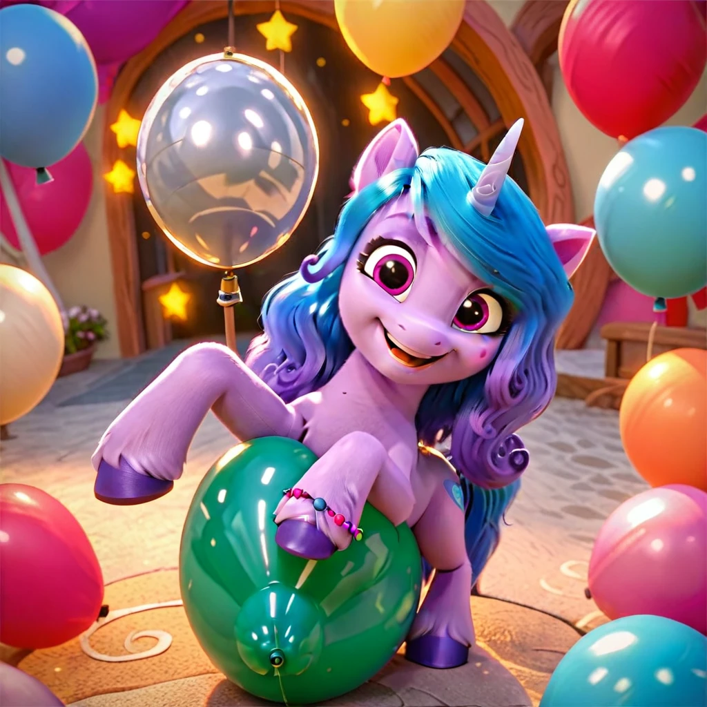 score_9, score_8_up, score_7_up, score_6_up, score_5_up, score_4_up, 
female, Izzy Moonbow, solo, looner, nonpop, balloon nonpop, detailed background, party, selfie, fanservice, plot, balloon fetish, balloon support, 3d, hd, 4k, solo,
safe, rating safe,
spread legs, plot, blowing up balloons, balloon blowing, wide hips, arched back, overinflated balloon, tight balloon, necked balloon, translucent balloon, white star print on balloon, balloon inflation, bouncing, squeaking, noisy, loud,
My Little Pony: Make Your Mark, My Little Pony: A New Generation, cinematic, dynamic angle, depth of field, bloom, subsurface scattering