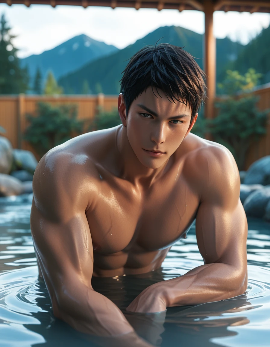 score_9, score_8_up, score_7_up, Handsome Aomine Daiki ,onsen