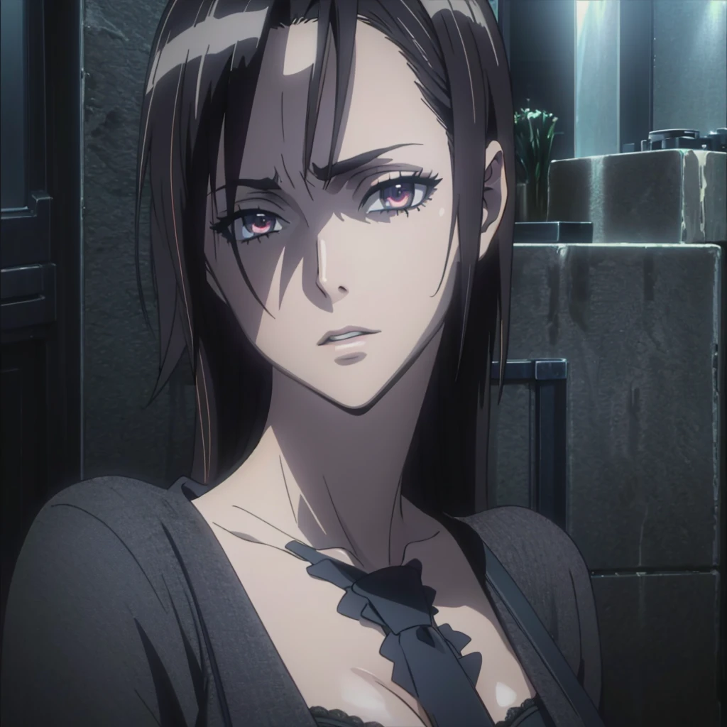 beautiful girl with dark gothic makeup, pale skin, dark hair, black dress, dark and moody atmosphere, dramatic lighting, cinematic composition, highly detailed, photorealistic, (best quality,4k,8k,highres,masterpiece:1.2),ultra-detailed,(realistic,photorealistic,photo-realistic:1.37),dramatic chiaroscuro lighting,dark and moody color palette,dark and mysterious atmosphere