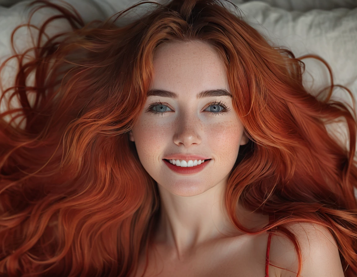 Professionnel, (photo 4k:1.1)(Anna Dittmann:0.3), (Marque Ariane:0.3), (nettet é:1.3), détail élevé, résistant (chemise serrée:1.2),femme cheveux rouge oranger, vagin visible nue , seins nue corp en forme de sablier, poitrine ronde et voluptueuse, beau visage détaille élever une jolie femme aux longs cheveux rouges regarde la caméra avec jolie sourire, Panasonic Lumix S Pro 80mm F/1.4 poitrine ronde et généreuse photo érotique pornographique, sous vêtement , photographie nue talons au pied , vagin, chate poilue, position érotique, longue jambe écarté pied nue visible, porno
