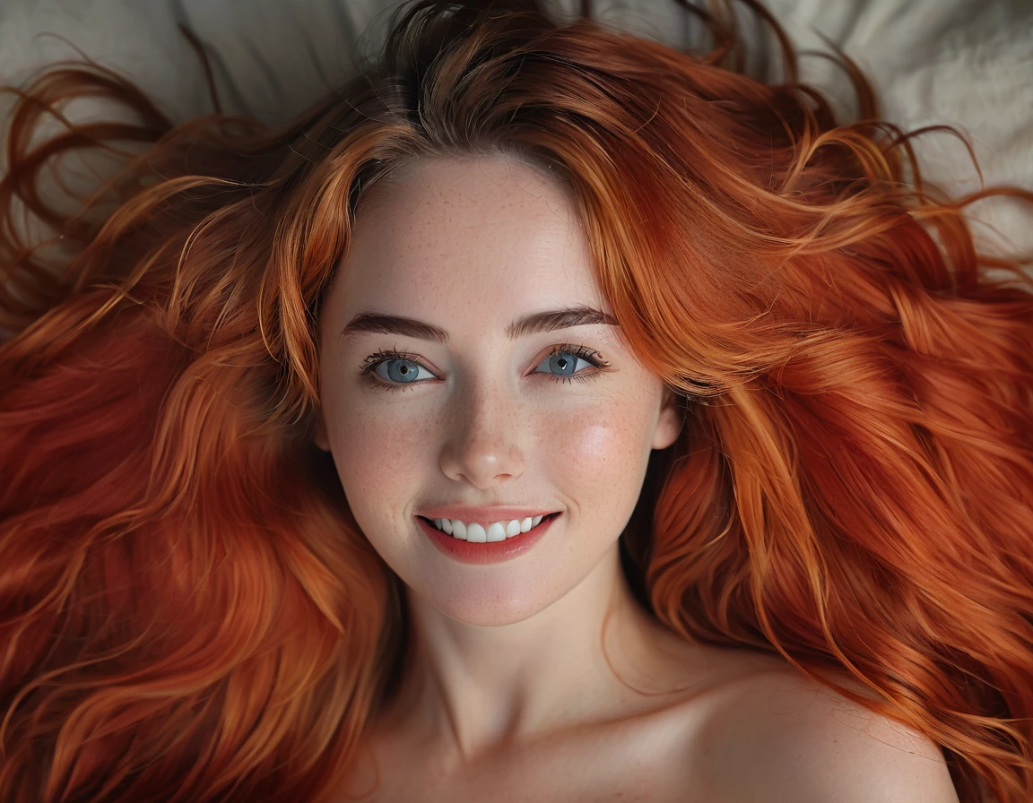 Professionnel, (photo 4k:1.1)(Anna Dittmann:0.3), (Marque Ariane:0.3), (nettet é:1.3), détail élevé, résistant (chemise serrée:1.2),femme cheveux rouge oranger, vagin visible nue , seins nue corp en forme de sablier, poitrine ronde et voluptueuse, beau visage détaille élever une jolie femme aux longs cheveux rouges regarde la caméra avec jolie sourire, Panasonic Lumix S Pro 80mm F/1.4 poitrine ronde et généreuse photo érotique pornographique, sous vêtement , photographie nue talons au pied , vagin, chate poilue, position érotique, longue jambe écarté pied nue visible, porno
