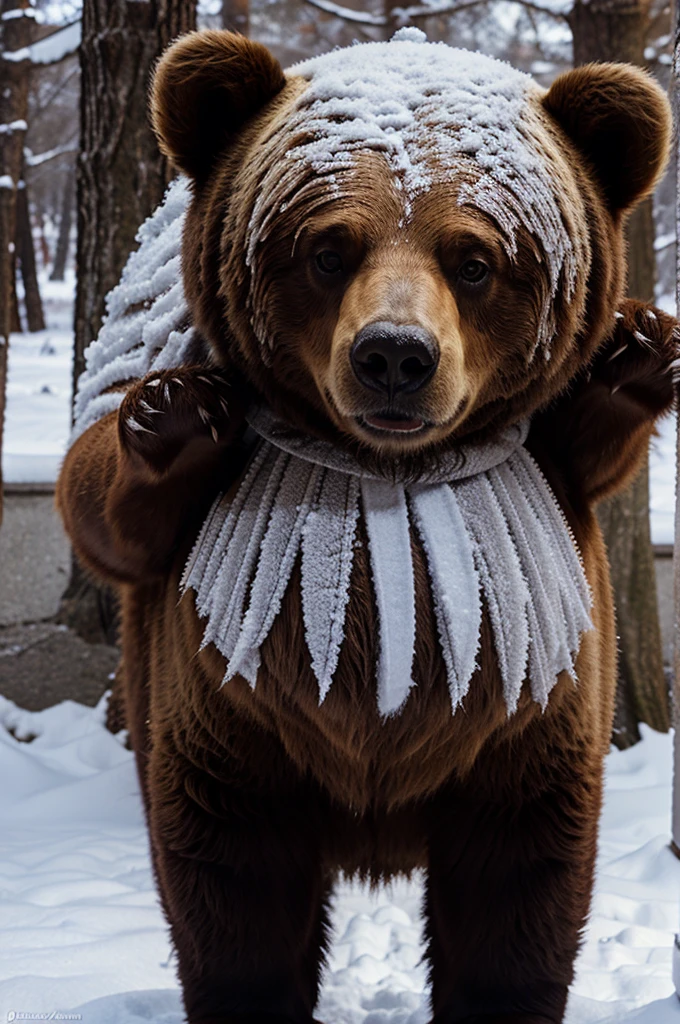 create images of a bear in winter