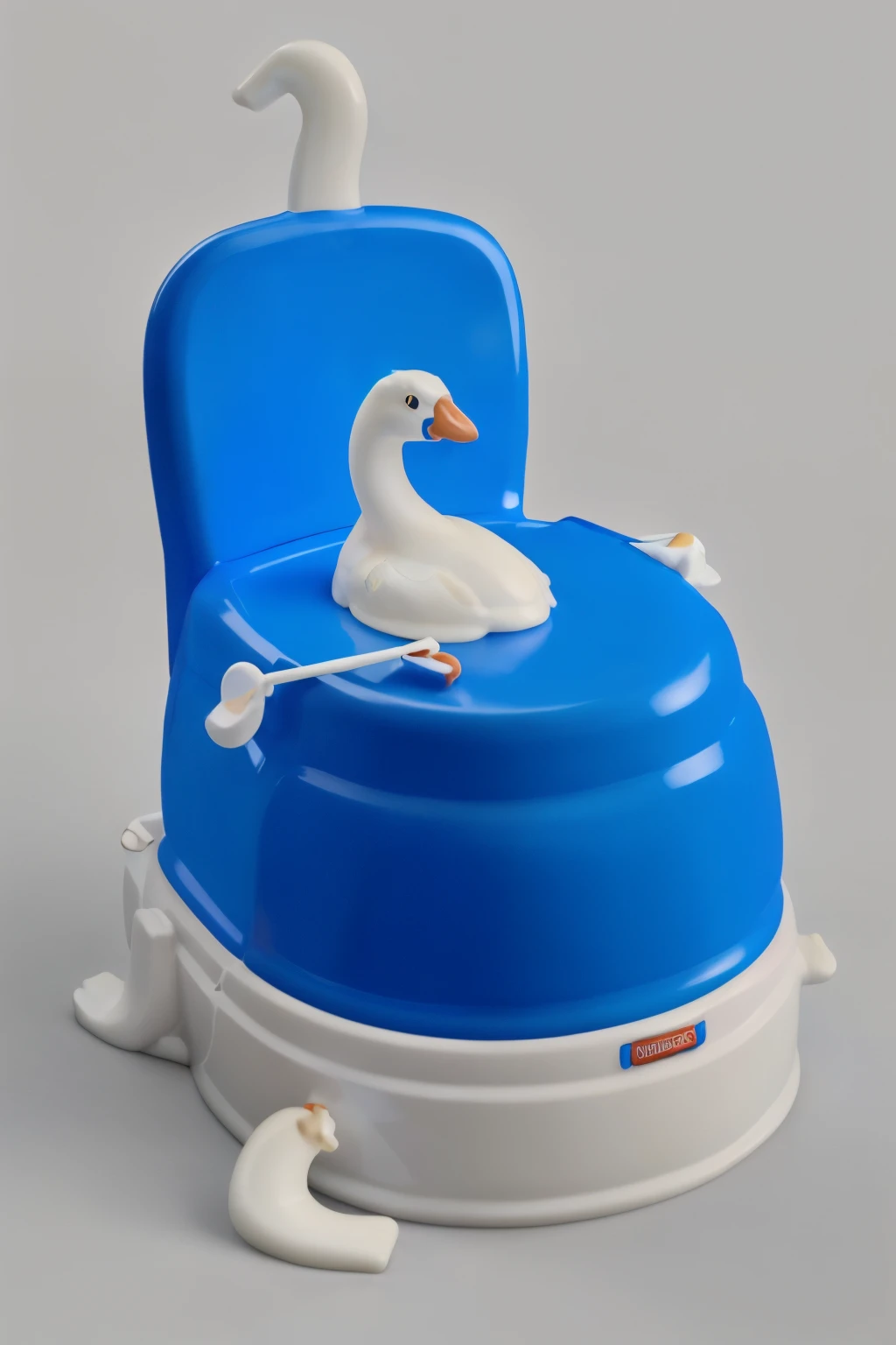 bedpan as swan toy,