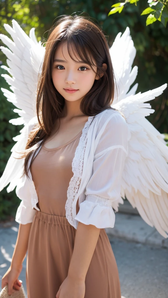 A sweet girl with an angel face