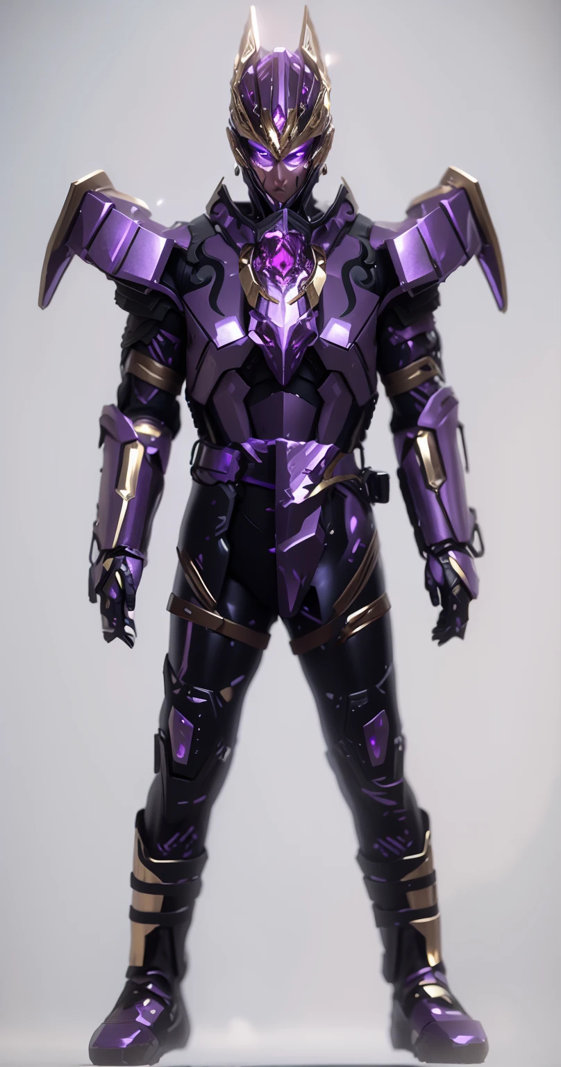 Color changes to purple gems and gold gems,Some purple and gold gemstones(Ensure its layering and armor texture,Purple is the main color,Add some gold for decoration,Adding some rune textures)