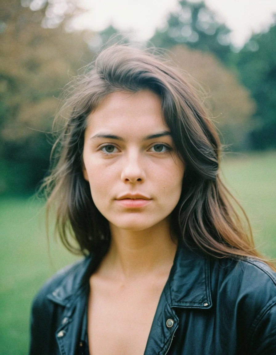 Analog film photo portrait photography d&#39;une belle femme de Sainte-Lucie avec des cheveux à frange Auburn balayés sur le côté à kafenio pendant midi, nikon z9 . 16mm, ((couleur remarquable)), (ultra realistic), film, bokeh, Professionnel, 4K, very detailed, illustration par Annie Leibovitz, student, lay on a bed, on bedroom, 