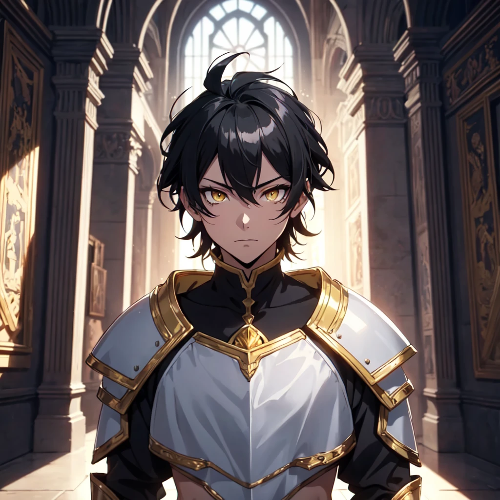 128K Ultra High Definition,
128K Ultra High Quality,
128K Ultra High Resolution,
Best Definition,
Best Quality,
Best Resolution,
Perfectly Detailed,
Perfectly Designed,
Extremely Detailed,
Extremely Designed,
Hyper Detailed,
Hyper Definition,
Hyper Quality,
Hyper Resolution,
Masterpiece,
(((Anime))),
Body Shot,
(((Boy))),
Handsome,
Muscular Body,
(((Black Mid Hair))),
(((Yellow Eyes))),
(((Gold Warlord Armor))),
(((Inside Of Medieval Royal Palace Background Scenery))),