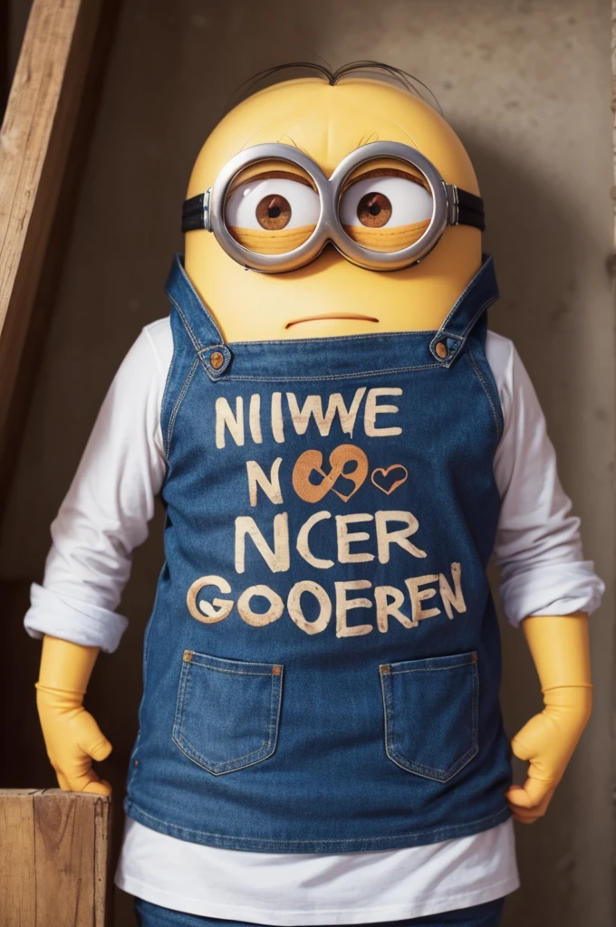 Minions wearing a shirt write "never goonie".