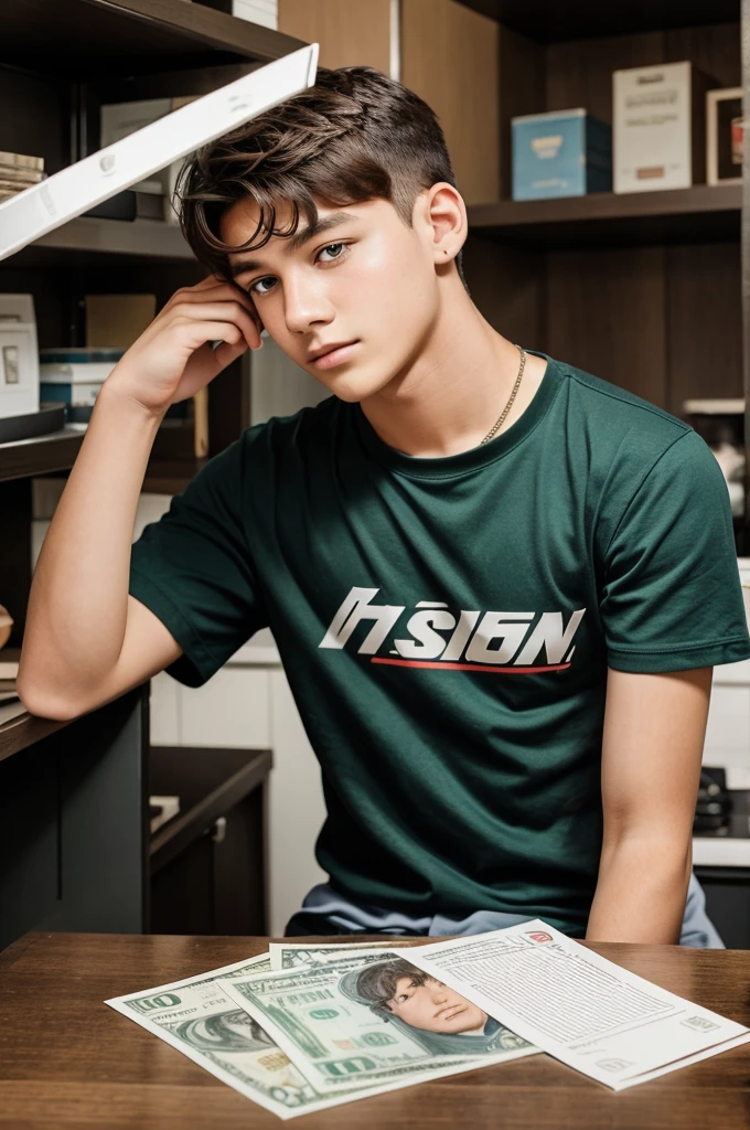 An image was generated in which a seventeen-year-old boy with a lot of money