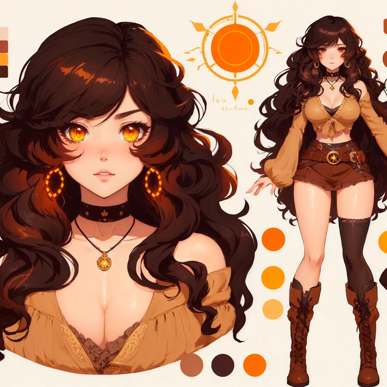 anime girl with long hair and brown outfit with brown boots, adoptable character, detailed anime character art, adoptable full body, boho chic | | very anime!!!, anime design of character, pretty anime design of character, cute art style, anime character art, anime style character, [ design of character ], fullbody commission for, design of character art, full body design of character