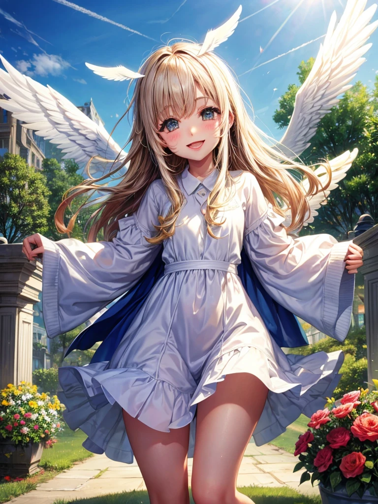 Angel Art, Everybody jumps, smile, joy, heaven, like, garden, happiness, Light, Let me