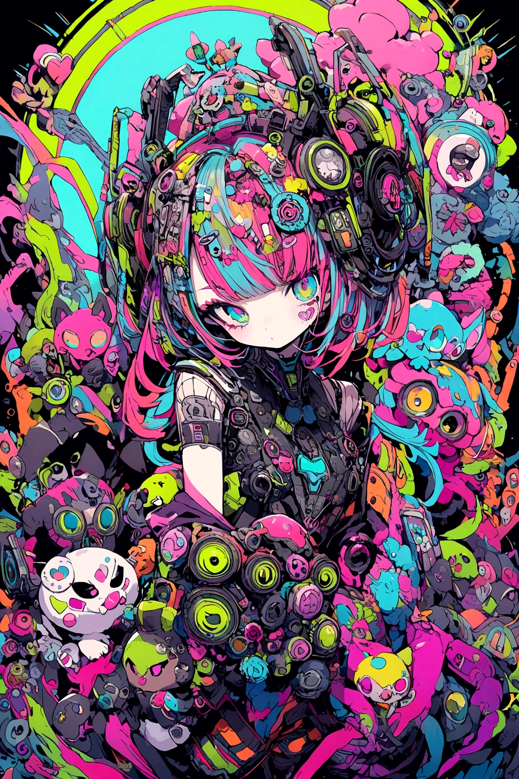 monster、monster、cute、cyber punk