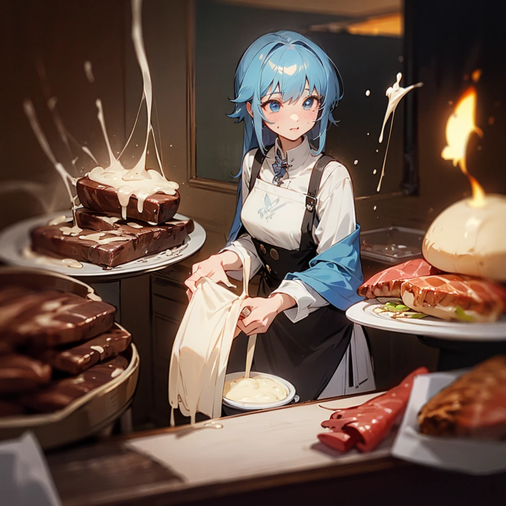 Different world Fantasy cooking Item image restaurant steak Looks delicious cute
