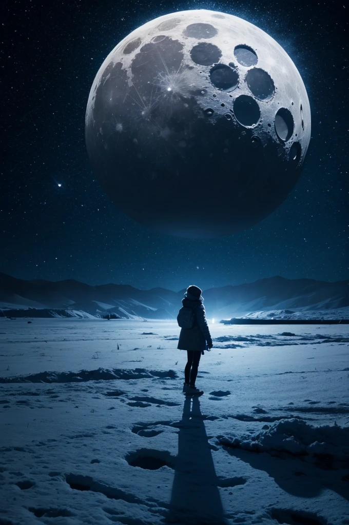 Create a moon in the cold night