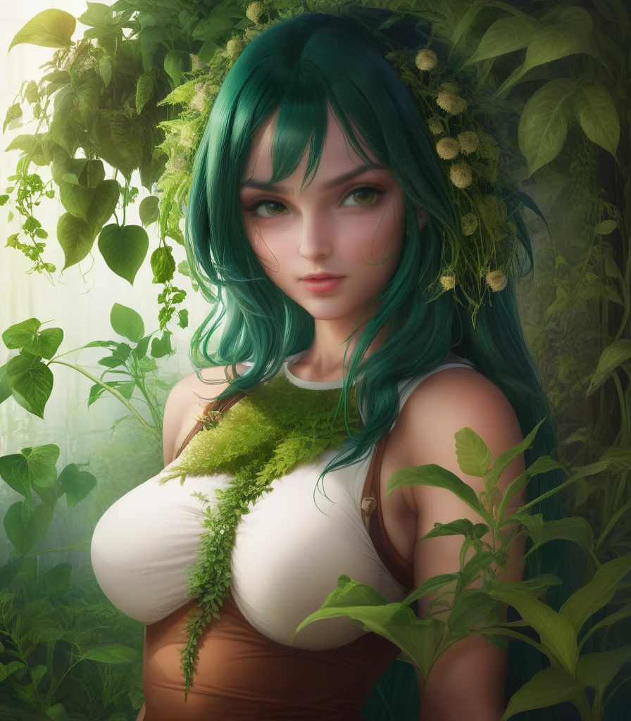 A beautyful girl,Testimonials:a girl made of dead plants, a girl made of fresh plants,a girl made of fresh plants