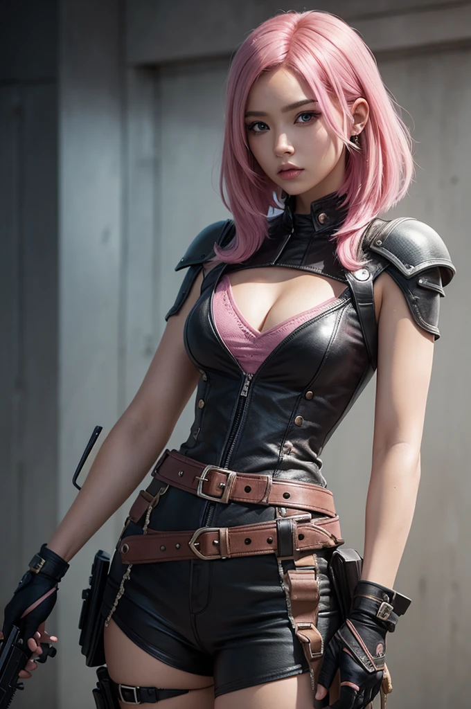 A Freefire character with pink hair