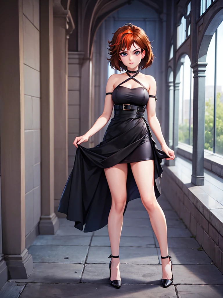 
high heels cross straps knee high, merula, full body