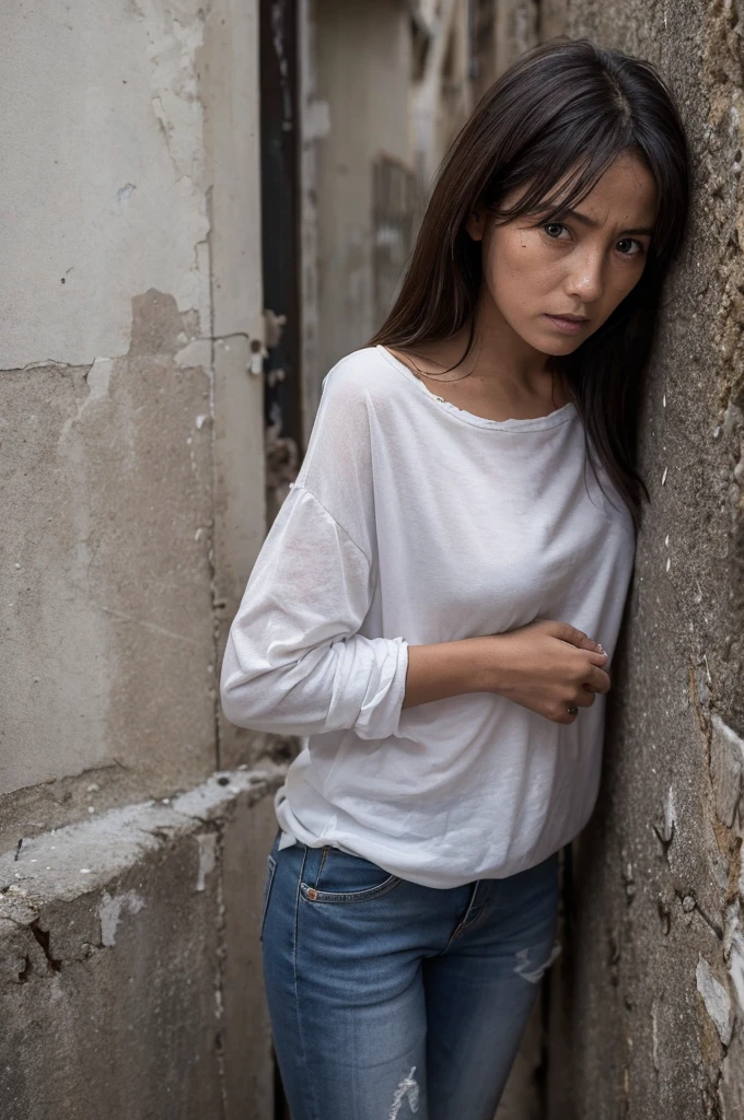 A missing woman was found inside a wall, her clothes in tatters and her skin dirty.