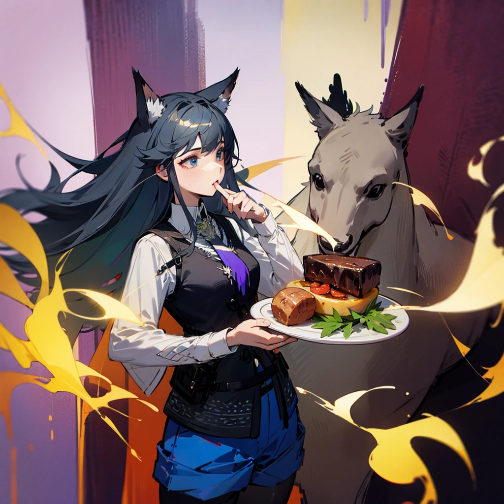 Different world Fantasy cooking Item image restaurant steak Looks delicious cute
