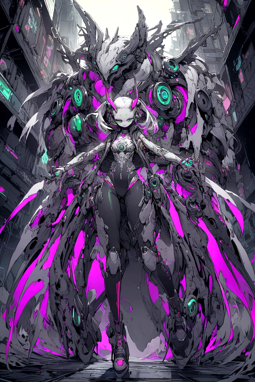 monster、monster、cute、cyber punk、whole body