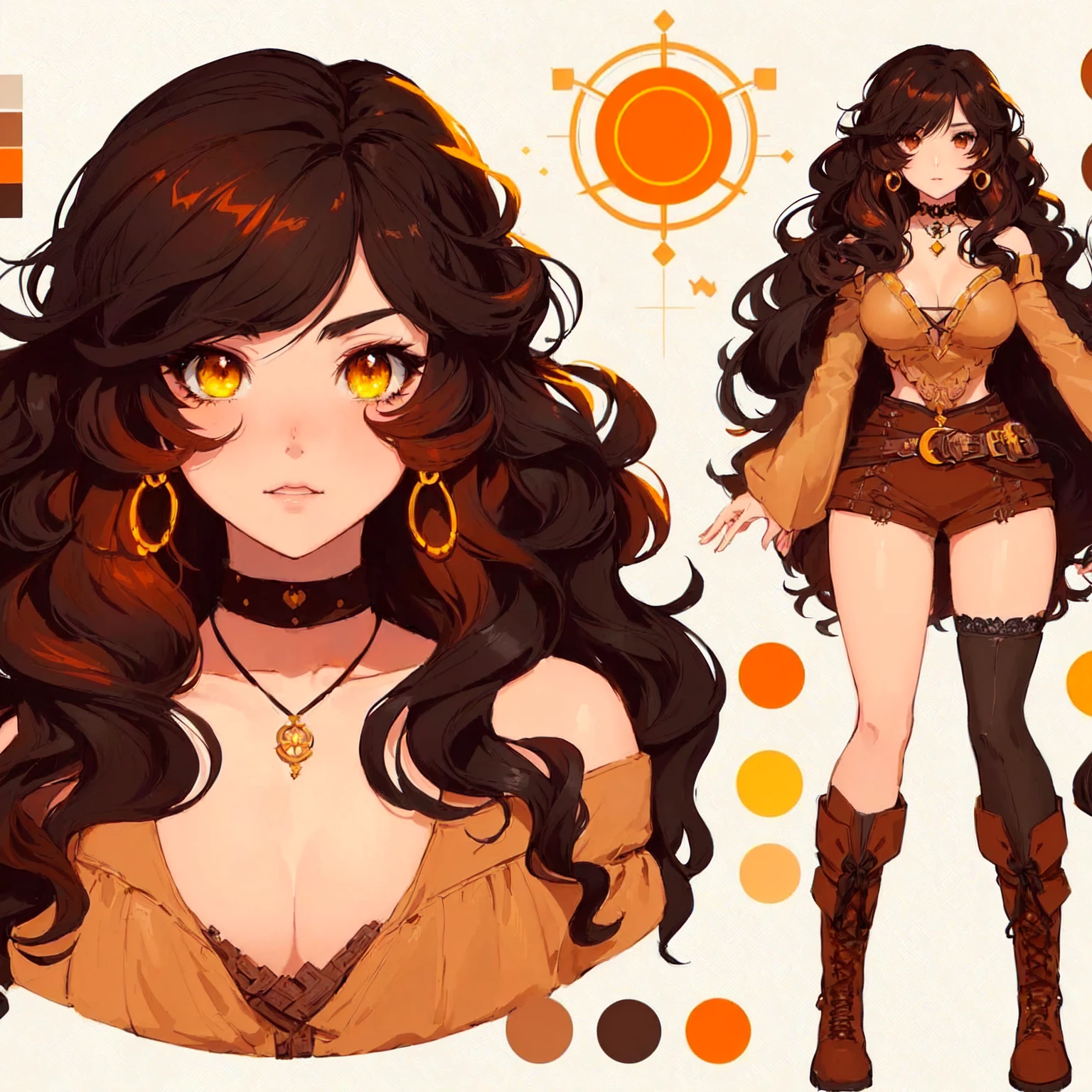 anime girl with long hair and brown outfit with brown boots, adoptable character, detailed anime character art, adoptable full body, boho chic | | very anime!!!, anime design of character, pretty anime design of character, cute art style, anime character art, anime style character, [ design of character ], fullbody commission for, design of character art, full body design of character