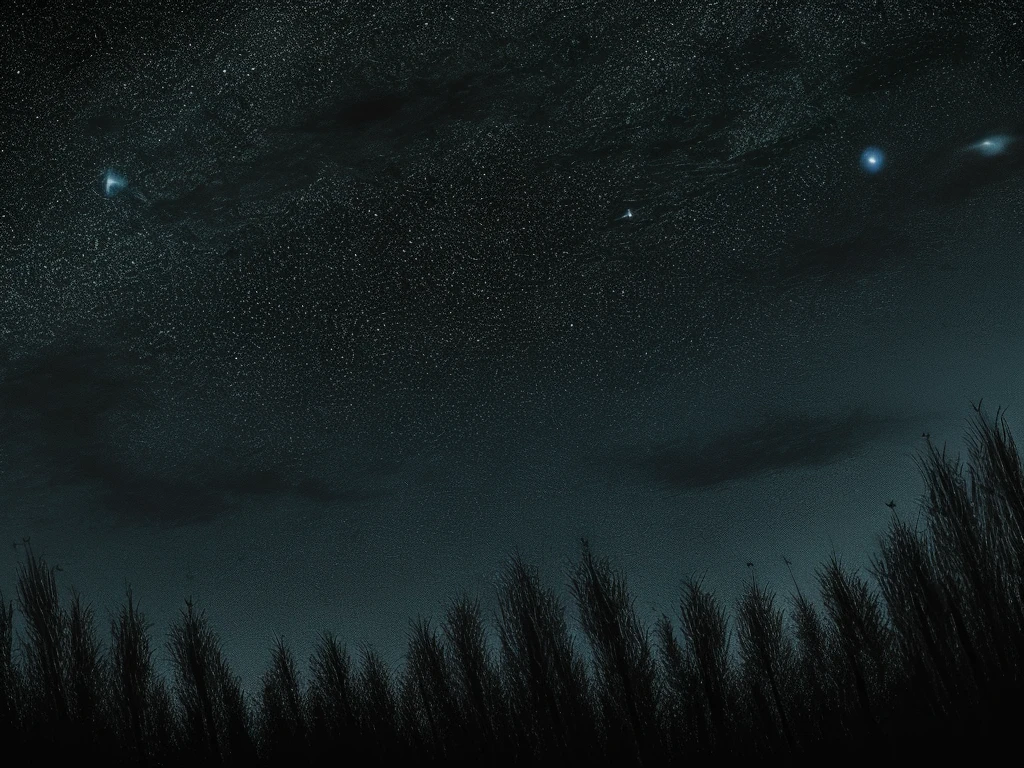 starry night on the moon
