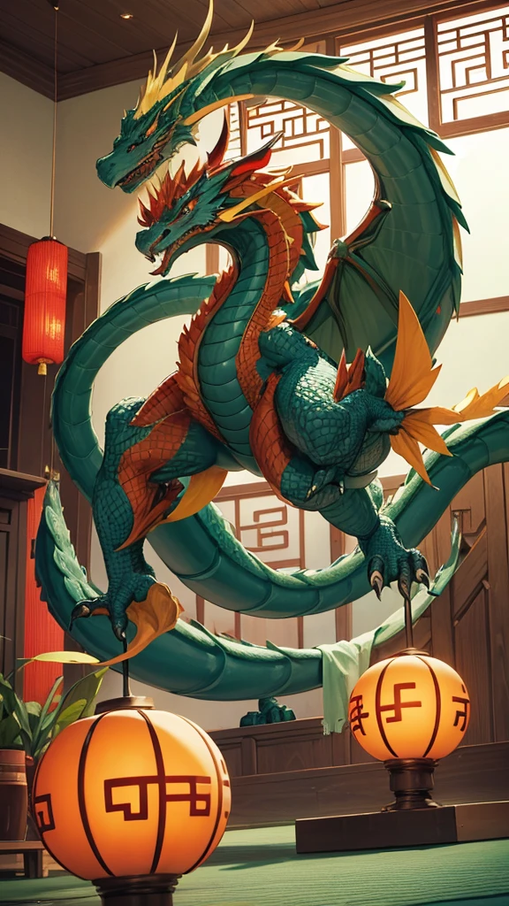 chinese style elements,Oriental dragon image, Dragon's Blessing,The dragon is praying,Soaring Sky, There are colorful lights everywhere, They were delighted, (High Contrast), (Fantasy World Era), people々is having fun shopping, The atmosphere of the Spring Festival, (Ray Tracing, Global Illumination), (masterpiece:1.4), (Vibrant:1.2), Cinematic, Complex,Rich in details, (Ultra High Definition CG Unity 8k Wallpapers)