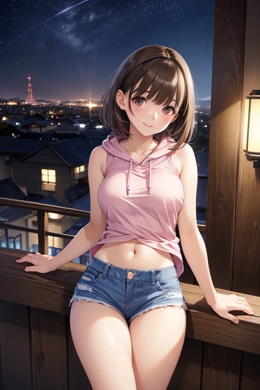 nsfw,

anegasaki nene、Shiny brown hair, short hair, 、smile、、Highly detailed face, Highly detailed eyes,anegasaki nene、Shiny brown hair, short hair, Beautiful brown eyes、smile、Sparkling eyes, (Fine grain)、Ultra-detailed eyes、Highly detailed face, Highly detailed eyes,

 (masterpiece、Highest quality、Highest quality、Official Art、Beautiful and beautiful:1.2)、(Highest quality、In 8K、32k、masterpiece、Hmph、Ultra-high resolution、Impressionism、Realistic:1.2)、
 
View your viewers, (Face Focus, Upper Body), 1 Girl, Japanese, high school girl, Perfect Face, (Perfect Anatomy), Cute and symmetrical face, Baby Face, Shiny skin, thin
, Long eyelashes, (Medium chest), 
Beautiful Hair, Beautiful Face, Beautiful attention to detail, Beautiful clavicle, Beautiful body, Beautiful breasts, Beautiful thighs, Beautiful feet, 
((Detailed cloth texture, Casual Fashion, (abdomen:1.1), Sleeveless pink hoodie, Ripped micro shorts made from white denim fabric)), 
(Beautiful views), Midnight, (deer, On the roof, Beautiful night view), Are standing, Embarrassed look, (かわいらしいsmile, Upward glance), 