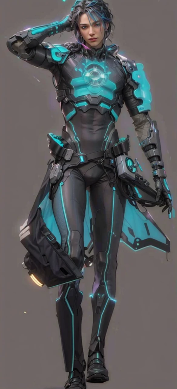 (master part, high resolution, photo-realistic:1.4), (long hair braid, Braided snakes, master part, best quality, alta qualidade, intrincado, Premiado) em um (neon-lit:1.4) CIDADE CYBERPUNK, em um (encharcado pela chuva:1.2) Rua, Medusa is a futuristic fashion icon, Mixture of bioengineered tissues and iridescent holographic scales, (neon roxo, Azul Neon:1.2), cabelos muito longos, reptile eyes, roxo neon, néem umzul, Metropolis, (Cinematic lighting, futuristic background:1.2), cowboy shot