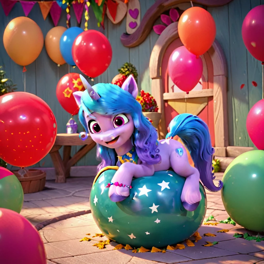 score_9, score_8_up, score_7_up, score_6_up, score_5_up, score_4_up,
female, Izzy Moonbow, solo, looner, nonpop, balloon nonpop, detailed background, party, selfie, fanservice, plot, balloon fetish, balloon support, 3d, hd, 4k, solo,
safe, rating safe,
spread legs, plot, blowing up balloons, balloon blowing, wide hips, arched back, overinflated balloon, tight balloon, necked balloon, translucent balloon, white star print on balloon, balloon inflation, bouncing, squeaking, noisy, loud,
My Little Pony: Make Your Mark, My Little Pony: A New Generation, cinematic, dynamic angle, depth of field, bloom, subsurface scattering