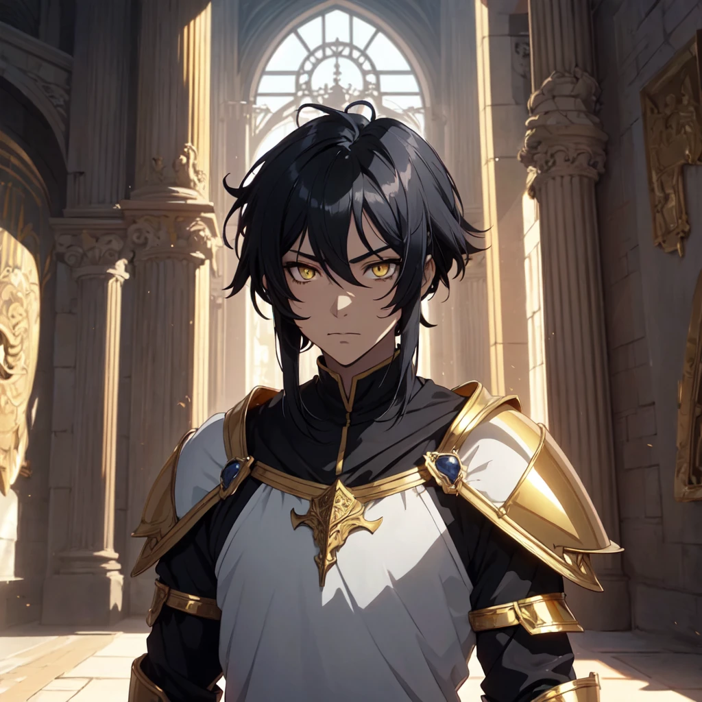 128K Ultra High Definition,
128K Ultra High Quality,
128K Ultra High Resolution,
Best Definition,
Best Quality,
Best Resolution,
Perfectly Detailed,
Perfectly Designed,
Extremely Detailed,
Extremely Designed,
Hyper Detailed,
Hyper Definition,
Hyper Quality,
Hyper Resolution,
Masterpiece,
(((Anime))),
Body Shot,
(((Boy))),
Handsome,
Muscular Body,
(((Black Mid Hair))),
(((Yellow Eyes))),
(((Gold Warlord Armor))),
(((Inside Of Medieval Royal Palace Background Scenery))),