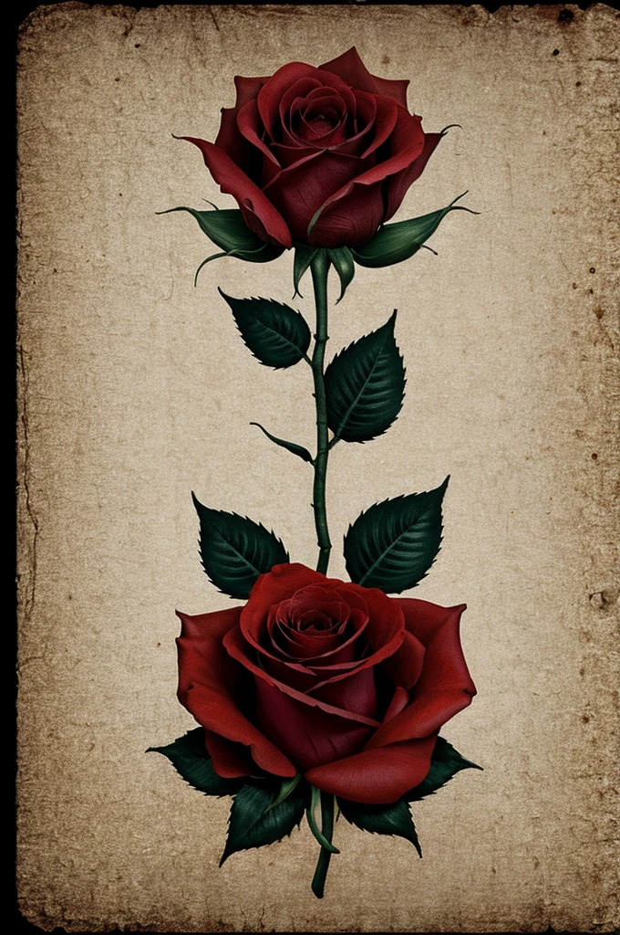 Mafia logo with red roses and blood