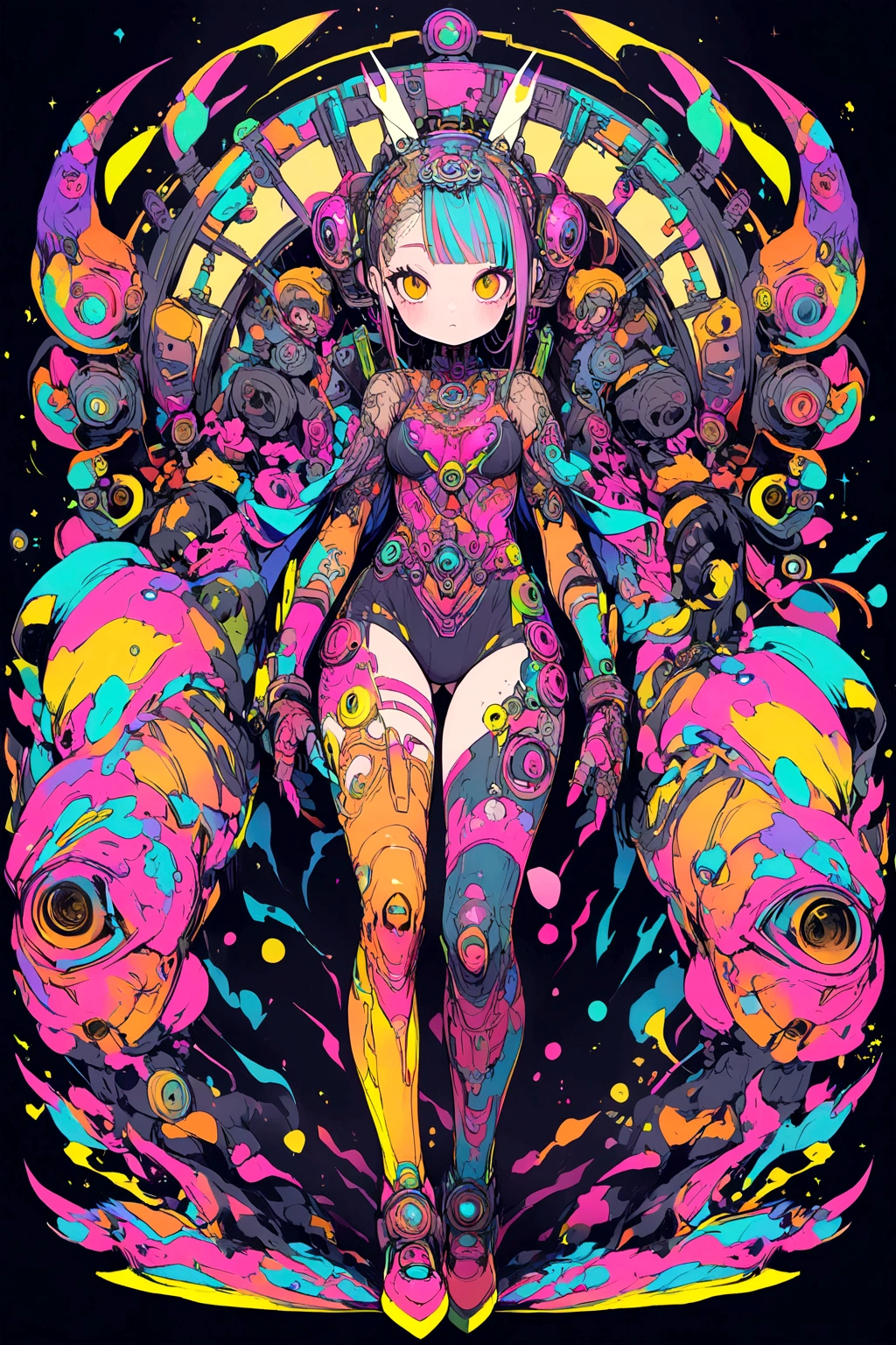 monster、monster、cute、cyber punk、whole body